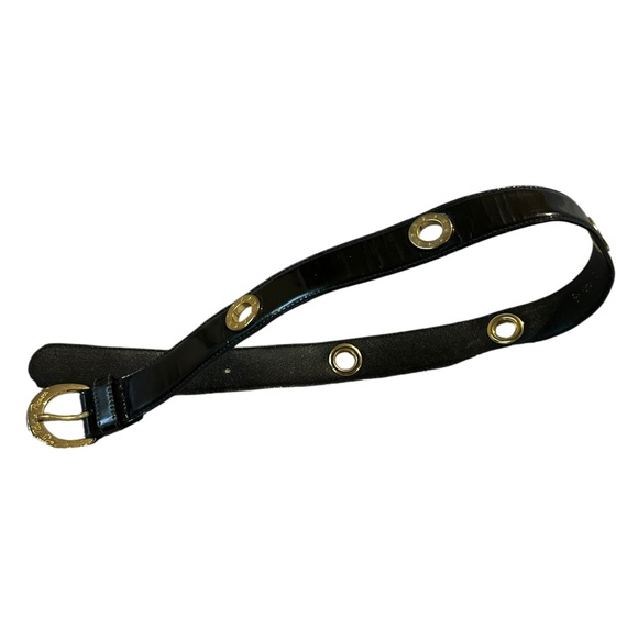 Vintage PALOMA PICASSO Black Patent Leather Women\'s Belt 28 Small main image 6